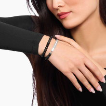 Thomas Sabo karkötő fekete obszidián gyöngyökből
