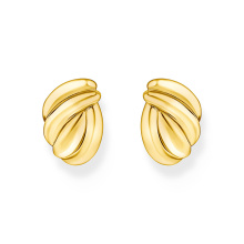 Thomas Sabo aranyozott, organikus alakú női fülbevaló