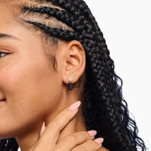 Thomas Sabo X HARIBO ezüst fülbevaló lógó fekete gumimacival