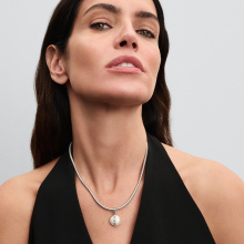 Pandora Kezelt édesvízi tenyésztett barokk gyöngyös anya függő charm