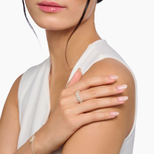 Thomas Sabo ezüst százszorszép gyűrű cirkónia kövekkel