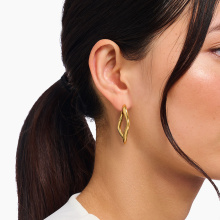 Thomas Sabo Natural Beauty aranyozott nagy karika fülbevaló 