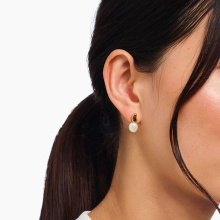 Thomas Sabo Natural Beauty aranyozott fülbevaló édesvízi gyönggyel 