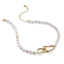 Thomas Sabo Natural Beauty aranyozott női gyöngy nyaklánc