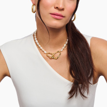 Thomas Sabo Natural Beauty aranyozott női gyöngy nyaklánc