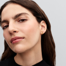 Pandora Sárga karika-fülbevaló