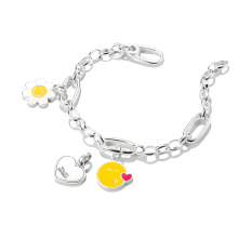 Thomas Sabo Connect SMILEYWORLD® rózsaszín kacsintó szív charm