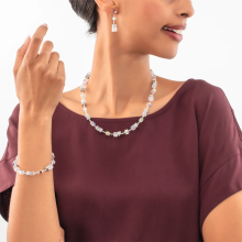 Coeur de Lion női fehér, kék nyaklánc 3018/10-1417