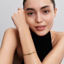 Pandora Moments szívkapcsos kígyólánc karkötő