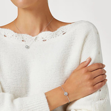 Guess női nyaklánc kék köves medállal JUBN04667JWRHLST/U