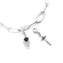 Thomas Sabo Ezüst fekete rózsa charm 