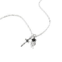 Thomas Sabo Ezüst nyaklánc karddal és rózsával