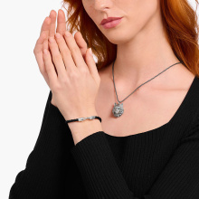 Thomas Sabo Fekete fonott bőr karkötő