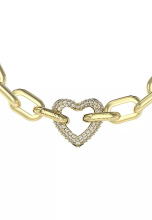 Guess Pave szív női karkötő JUBB05016JWYGL