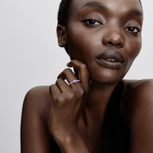 Pandora Lila csakra szív gyűrű