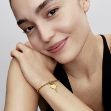 Pandora Gravírozható szív kulcs medál