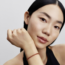 Pandora Piros zsinór kígyólánc karkötő