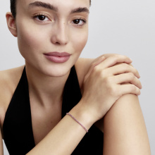 Pandora Rózsaszín kis méretű teniszkarkötő