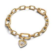 Pandora Sugárzó fehér szív medál charm