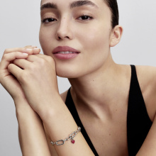 Pandora Vörös csakra szív mini függő charm