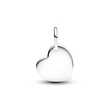 Pandora Augusztus gravírozható szív tavaszzöld köves függő charm