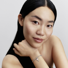 Pandora Opálfényű szív kulcs függő charm