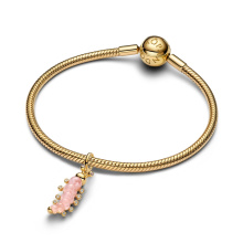 Pandora Rózsaszín hernyó charm