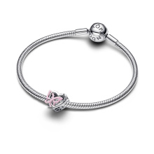 Pandora Összefonódó szív és pillangó charm