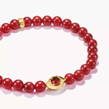 Thomas Sabo piros gyöngyös aranyozott védelmező szem karkötő