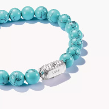 Thomas Sabo türkiz gyöngyös karkötő ezüst dísszel