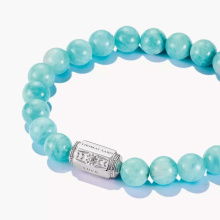Thomas Sabo amazonit gyöngyös karkötő ezüst dísszel 