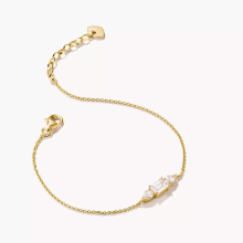 Thomas Sabo aranyozott karkötő tripla cirkónia kővel
