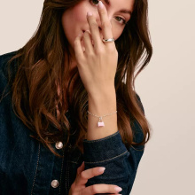 Thomas Sabo rózsaszín kézitáska connect medál