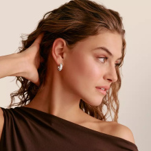Thomas Sabo cirkónia köves ezüst karika fülbevaló