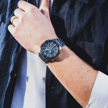 Casio EDIFICE PREMIUM fekete számlapos férfi karóra ECB-950DB-1AEF