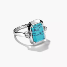 Thomas Sabo türkiz nyolccszög ezüst gyűrű