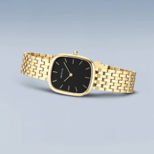 Bering Classic sárga arany színű, fekete számlapos női karóra 12526-732
