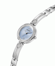 Guess Lovey ezüst-kék számlapos női karóra GW0655L4