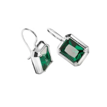 Thomas Sabo zöld köves ezüst fülbevaló