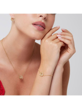 Guess sárga arany színű szív medálos női karkötő JUBB05527JWYGS