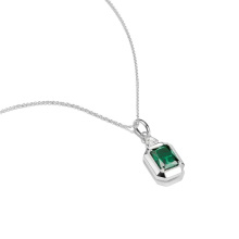 Thomas Sabo Elyndra zöld nyolcszög ezüst nyaklánc