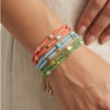 Coeur de Lion Joyful Colours Flex gold-green karkötő 4460/30-0516