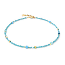 Coeur de Lion Joyful Colours Flex gold-turquoise karkötő 4460/30-0616