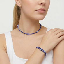 Coeur de Lion Joyful Colours Flex silver-blue karkötő 4460/30-0717