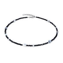 Coeur de Lion Joyful Colours Flex silver-black karkötő 4460/30-1317
