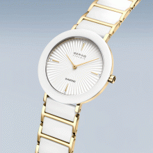 Bering Ceramic polírozott arany női karóra 11429-758