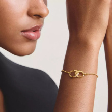 Thomas Sabo "Together" aranyozott karkötő fehér cirkóniával