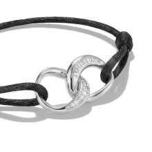 Thomas Sabo "Together" fekete textil karkötő fehér cirkóniával