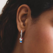 Thomas Sabo Hello Kitty kékben fél pár fülbevaló fehér cirkóniával