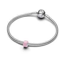 Pandora Rózsaszín muranói üveg mini charm
